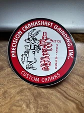 Precision Crankshaft Grinding Cranks Vtg Racing Hot Rod Sticker Decal 80s NHRA
