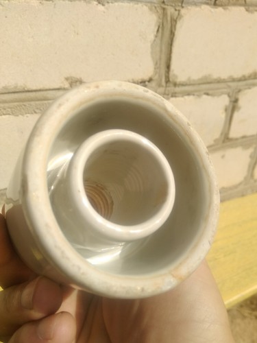 Vintage Bulgarian Electrical Ceramic Insulator of White Color 1970 USSR - Picture 16 of 16