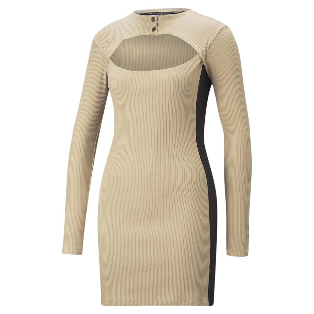 Puma We Are Legends Wrk.Женское мини-платье Wr Бежевое повседневное 53732067