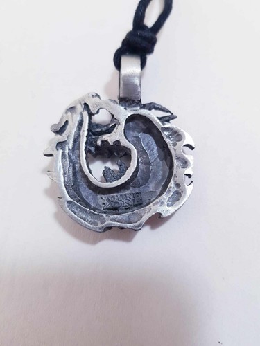 Necklace Feng Shui Dragon Amulet Pewter Lucky Charm New - Picture 7 of 12