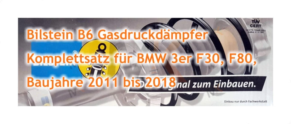 Bilstein B6 Gasdruckdämpfer für BMW 3er F30, F80 (2011-2018) - Bild 3 von 3