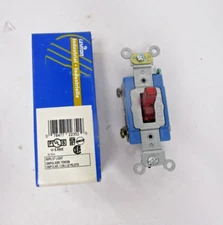 (1) Leviton RED - Pilot light  3-Way Switch 1201-PLR