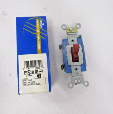 (1) Leviton RED - Pilot light  3-Way Switch 1201-PLR