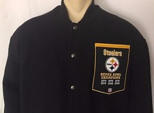 Pittsburgh Steelers Vintage Wool Sports Jacket Men's XL NFL Super Bowl