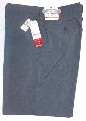 GRAND SLAM Golf Shorts Stretch Active Waist DriFlow Sunflow $60 Med Grey Heather