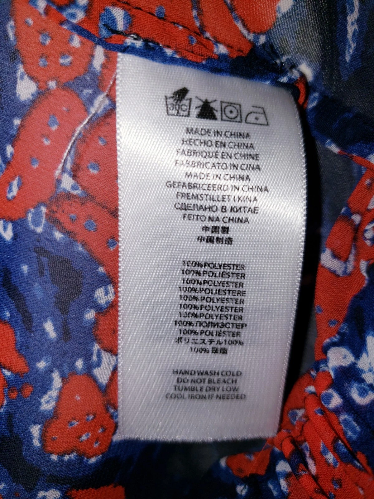 Camicia da donna Michael Kors MK rossa blu camicetta con cappuccio taglia plus 2X