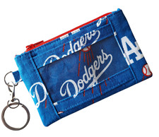 MLB LA Dodgers Zip ID Case Lanyard Key Ring Dorm ID Holder Wallet