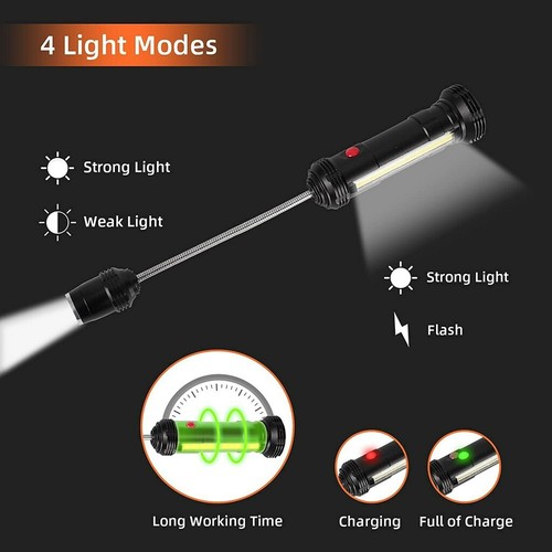 2pcs Barbecue Grill LED Light Camping BBQ Lamp Ultra Bright 360° Rotation Magnet - Picture 6 of 12