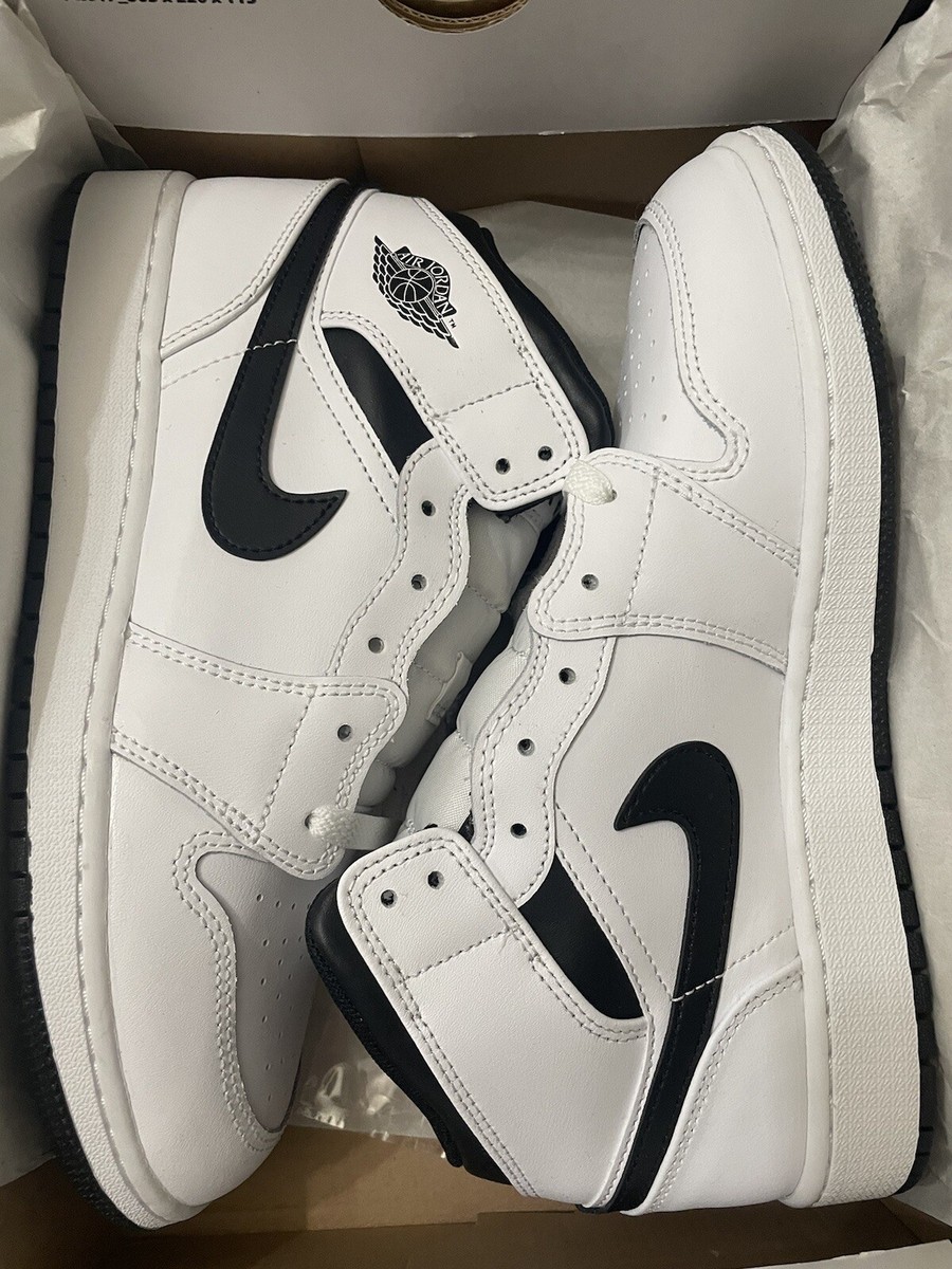 ★人気★ NIKE Jordan 1 Mid White Black Size 7 - Air Jordan 1 Mid White Black | eBay