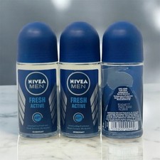 Nivea Men FRESH ACTIVE Original Roll-on Deodorant 48H PACK OF 3  50 Ml Each