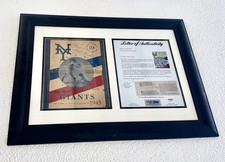 BABE RUTH AUTOGRAPH - 1945 N.Y. GIANTS PROGRAM COVER - PSA/DNA - W/LOUIS & CONN