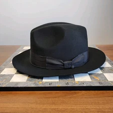 Italian Black Fedora Gangster Hat