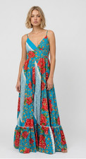 Farm Rio Maxi Dress Boho Floral Size Small EUC