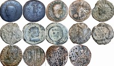 Roman Empire Lot Of 7 Ancient Coins NERO, Diocletian, Salonina, Etc. 🥳
