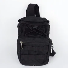 Tac Gear MOLLE Compatible Small Sling Bag – Black – Preowned