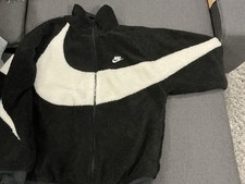 Nike Big Swoosh Giacca Boa Reversibile Pile Sherpa Taglia Large