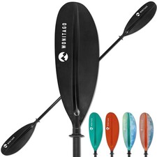 Kayak Paddles with Fiberglass Shaft and Reinforced PP Blade, Floating Adjusta...