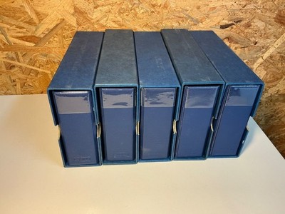 5 Kobra Briefalben inkl. Schuber in blau (35853)