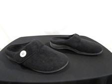Vionic Sadie Black Plush Adjustable Strap Orthotic Slippers Women 10