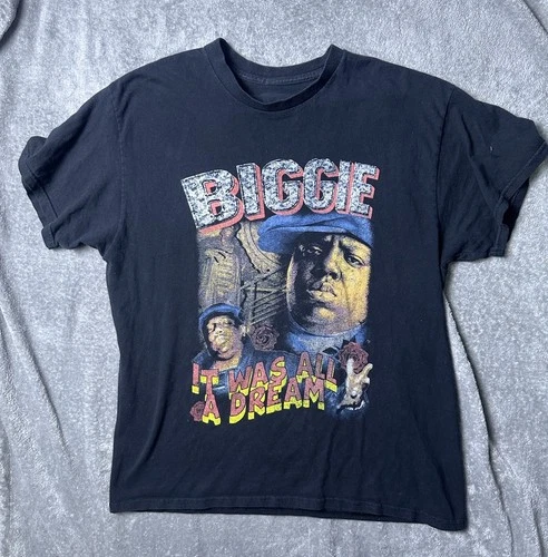 Biggie Smalls Shirt It Was All A Dream Black Vintage Style R Vintage vintage concert t-shirt, vintage, single stitch, B+ condition