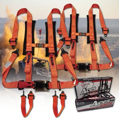 AAAA Aces Racing (Pair) 5 Point Latch & Link Harness   2'' Padded Shoulder