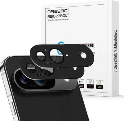 Orzero (2 Pack) Camera Lens Protector Compatible for Google Pixel 9, Black 