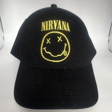 Nirvana Hat Smiley Face Black Cotton Dad Hat Band Music Nevermind Smiley