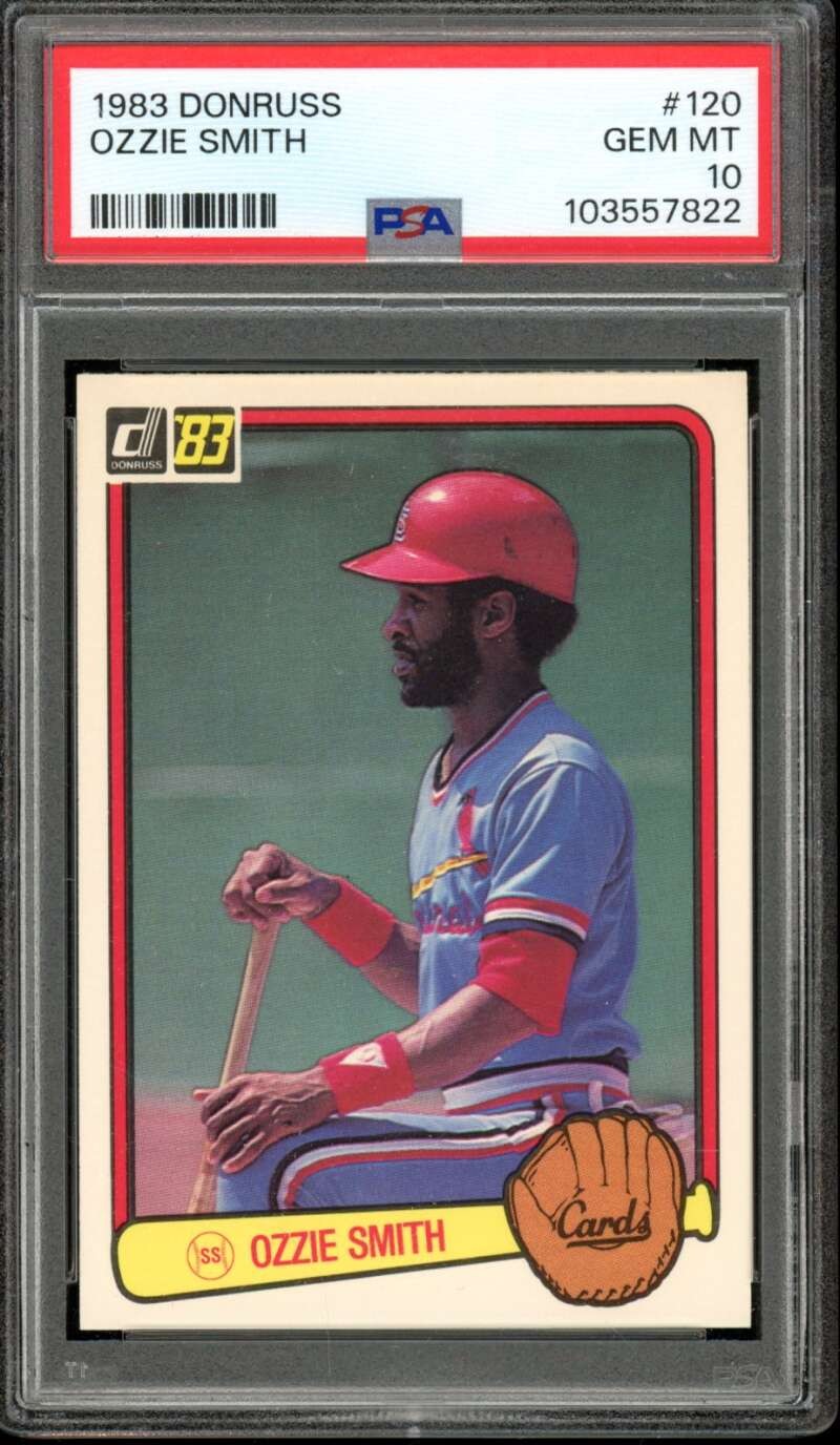 1983 Donruss #120 Ozzie Smith Cardinals HOF PSA 10 GEM MT MINT