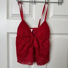 Marilyn Monroe Red Lace Babydoll Lingerie Top Size Small Adjustable Straps size