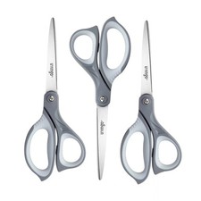 3 Pack Scissors for Office: Sharp Stainless Steel Shears Heavy Duty All Purpo...