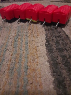 Trackmaster Red Cargo Cars Thomas The Train Gullane Mattel Lot Of 5