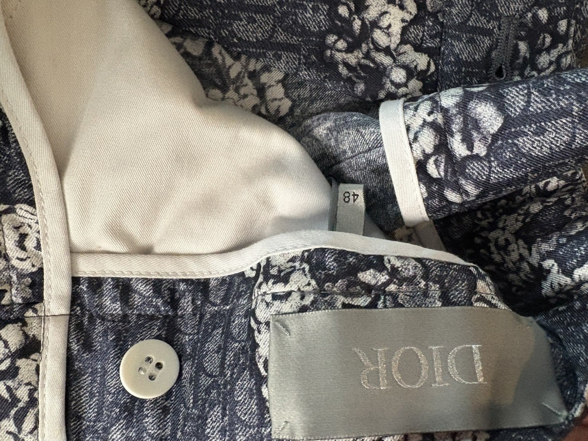 Dior x Denim Tears Oblique Silk Shorts Blue Multi Size 48 (us 30 