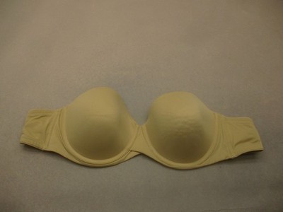 40C Madenform Womens Beige Underwired Lined Back Closure  Strapless Bra 10K