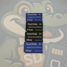 LOT of 4 SanDisk MemoryStickPRODuo - 8GBx2,4GBx2 - Untested - GC428