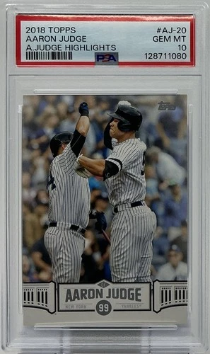 Aaron Judge PSA 10- 2018 Topps Tribute Set Highlights - Yankees-  “All Rise”