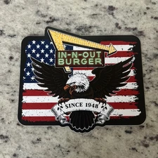 IN-N-OUT Brand Logo Veteran's Day Eagle Patriotic Bumper Sticker Decal NEW RARE!