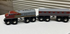 Brio Wooden Railway Trains of the World, Santa Fe Engine and Passenger Car 2 PC