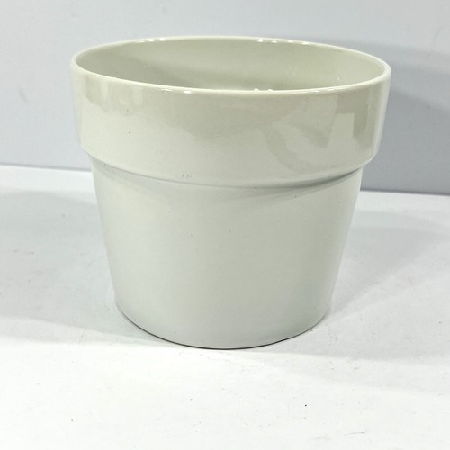 VTG FTD Flower Pot Planter Blue Bow Pink Flowers White Cottagecore Grandmacore - Picture 3 of 5