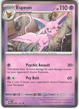 Espeon 033/131 Evoluzioni Prismatiche PRE HOLO NM Carta Pokemon TCG