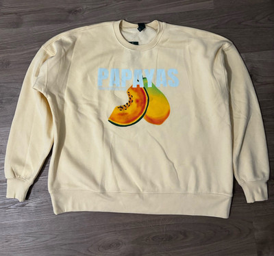 Wild Fable Yellow Papayas Graphic Print Crewneck Pullover Sweatshirt M