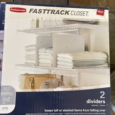 Rubbermaid FastTrack Closet Plastic Shelf Div...