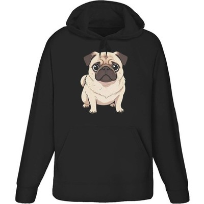 'Chibi Style Pug' Adult Hoodie / Hooded Sweater (HO060589)
