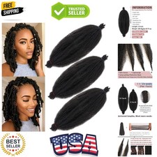 8 Inch Pre Fluffed Wrapping Hair 3 Packs Pre Separated Springy Afro Twist Hai...