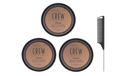 American Crew Pomade 3 x 85g 3oz Medium Hold High Shine Hair Styling Pomade