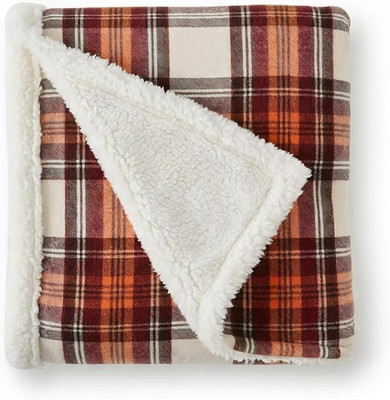 Eddie Bauer - Sherpa Throw Blanket for Couch 50X60   Ultra Soft Reversible Fleec