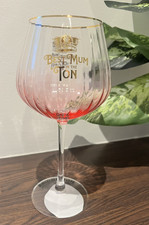 Bridgerton Gin Glass 'Best Mum In The Ton' Pink Ombre Stemmed Glass NEW Asda