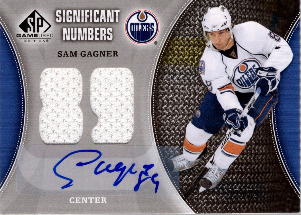 2009-10 SP Game Used SIGnificant Numbers #SNSG Sam Gagner Auto Jersey /89 HKY