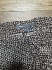 Vince Silk Trousers Women's Straight Leg Pants Black Tan Print Large L — photo 3