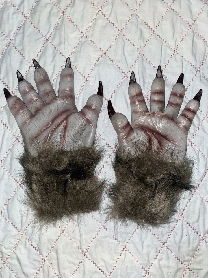 Disfraz Hombre Lobo Manos Con Piel Gran Realismo Talla Adulto Halloween Juegos con disfraces Guante Foto 2 de 4