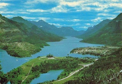 Alberta  Canada State Waterton Lakes Aerial View